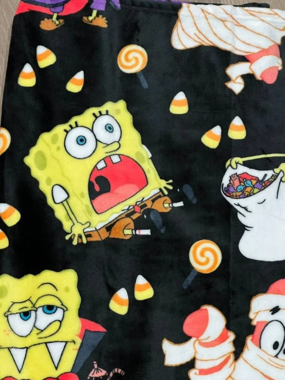 Nickelodeon SPONGEBOB SQUAREPANTS HALLOWEEN Throw Blanket 50x70 Black Mummy 2026